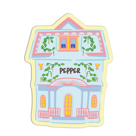 Pepper Spice Jar House Textured Stickers