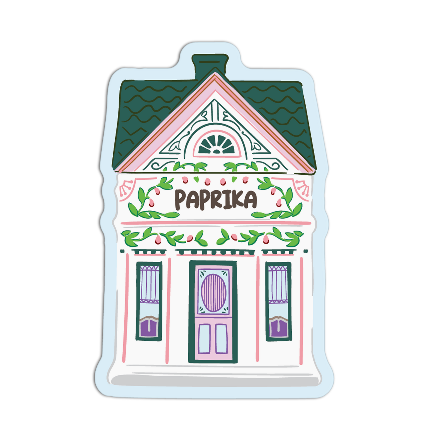 Paprika Spice Jar House Textured Stickers