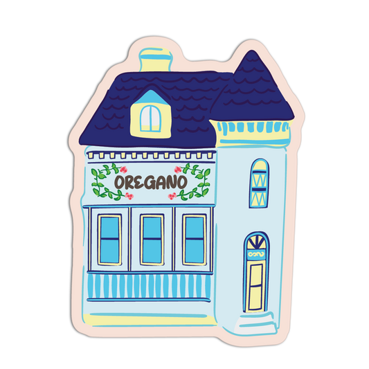 Oregano Spice Jar House Textured Stickers