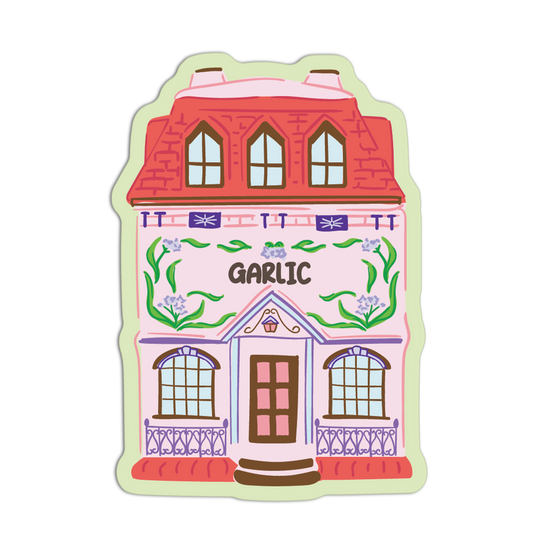 Garlic Spice Jar House Textured Stickers