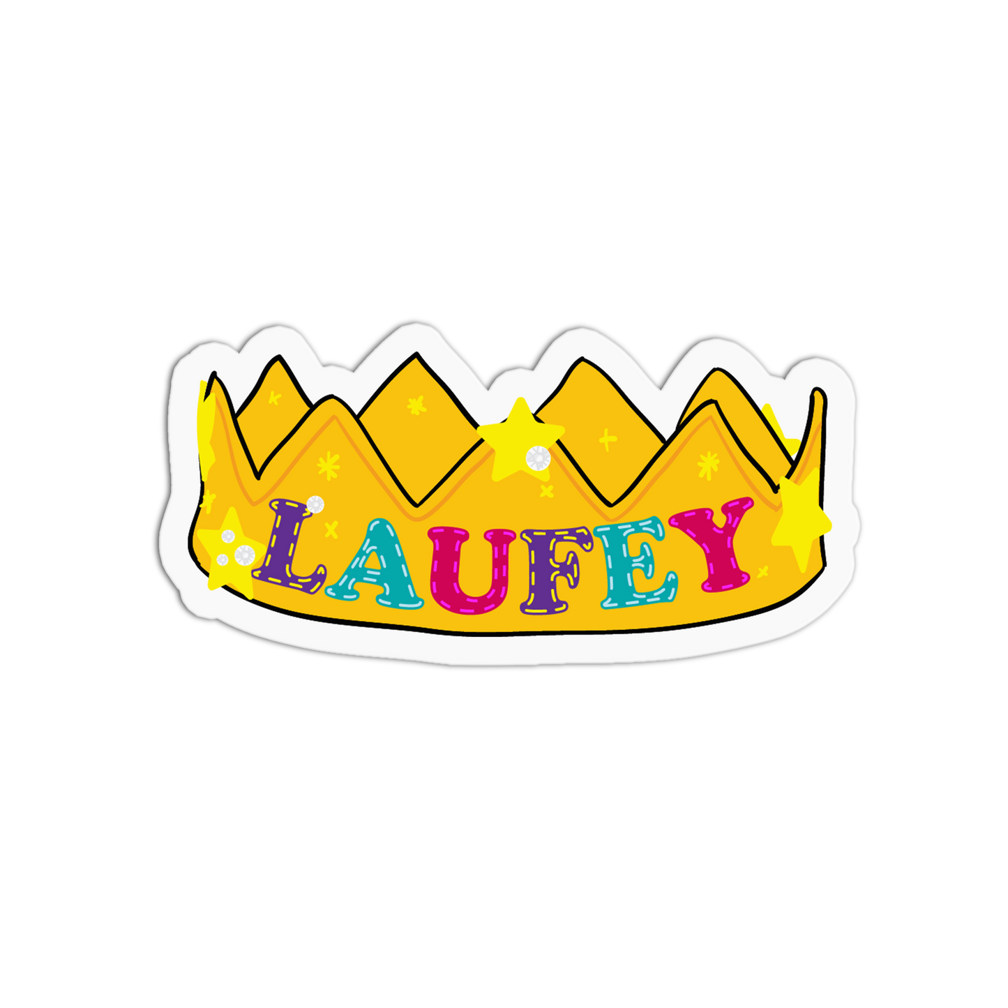Golden Crown Laufey Sticker