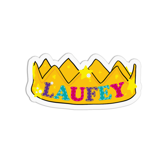 Golden Crown Laufey Sticker