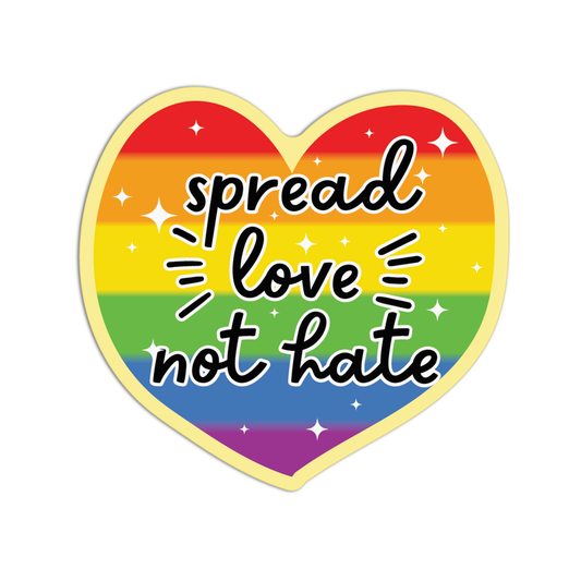 Spread Love Not Hate LGBT Stickers