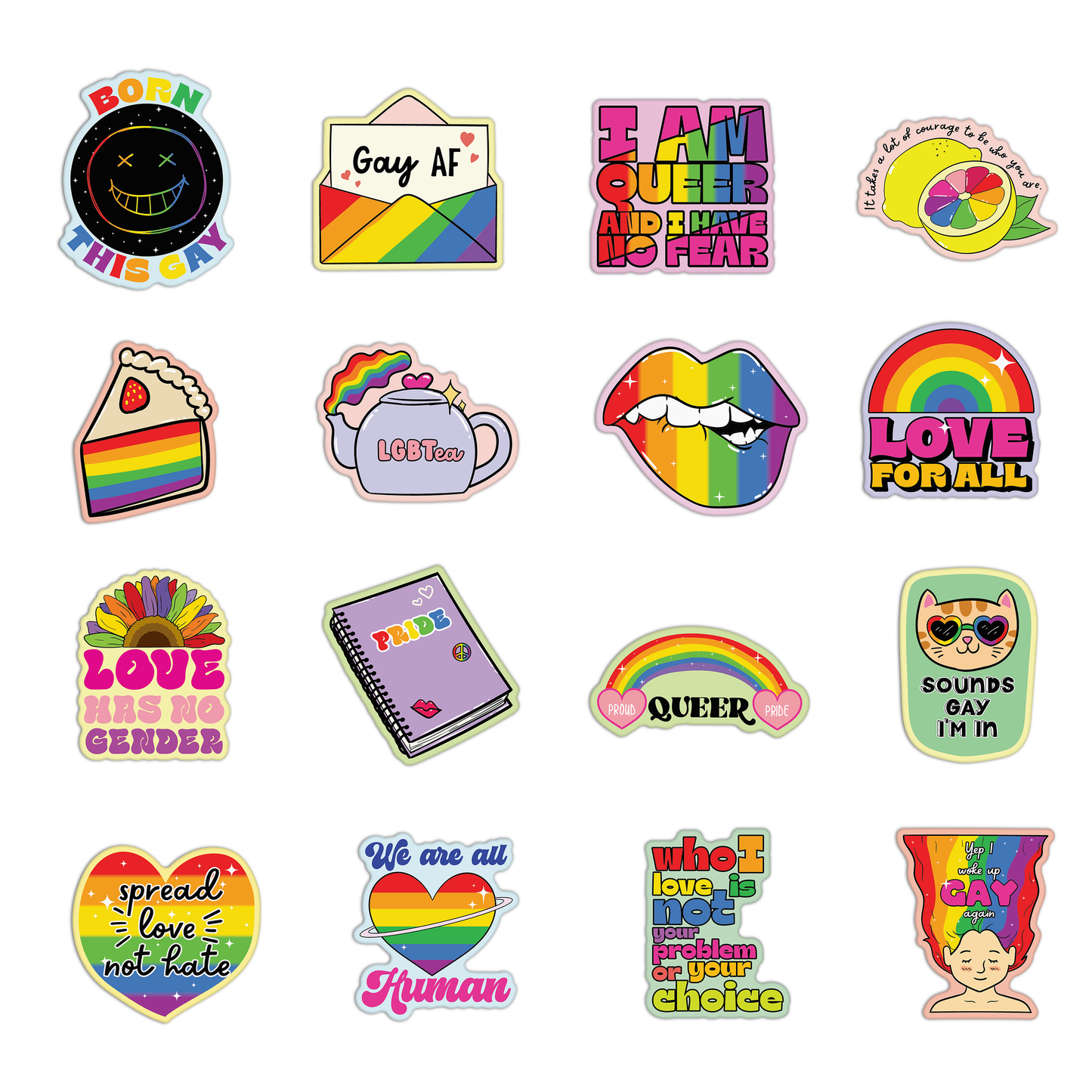 LGBT Stickers Sheet
