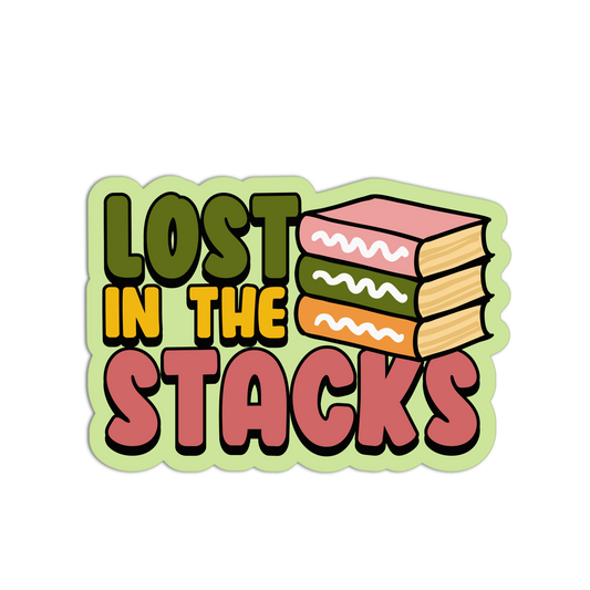 Lost in the Stacks - Library Sticker
