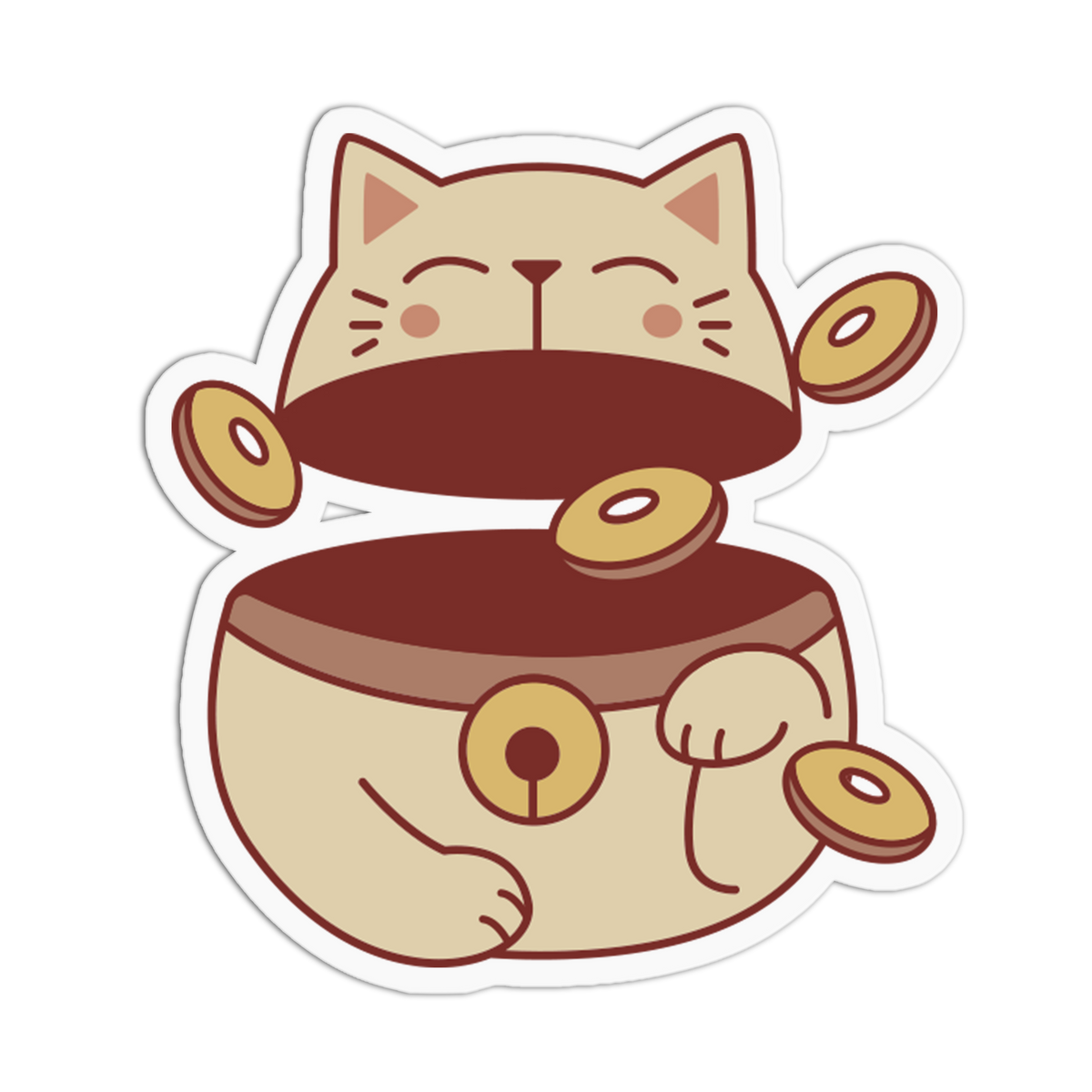 Split Body - Lucky Cats Sticker