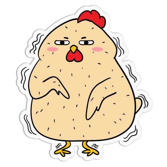 Plucked Cold Mad Chicken Sticker