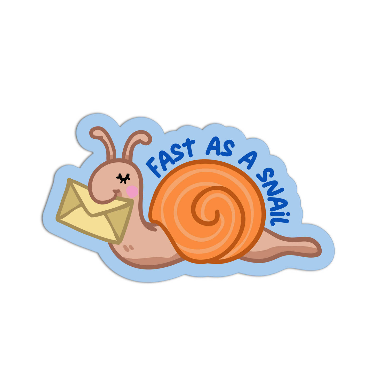 Fast as a Snail Mail Sticker