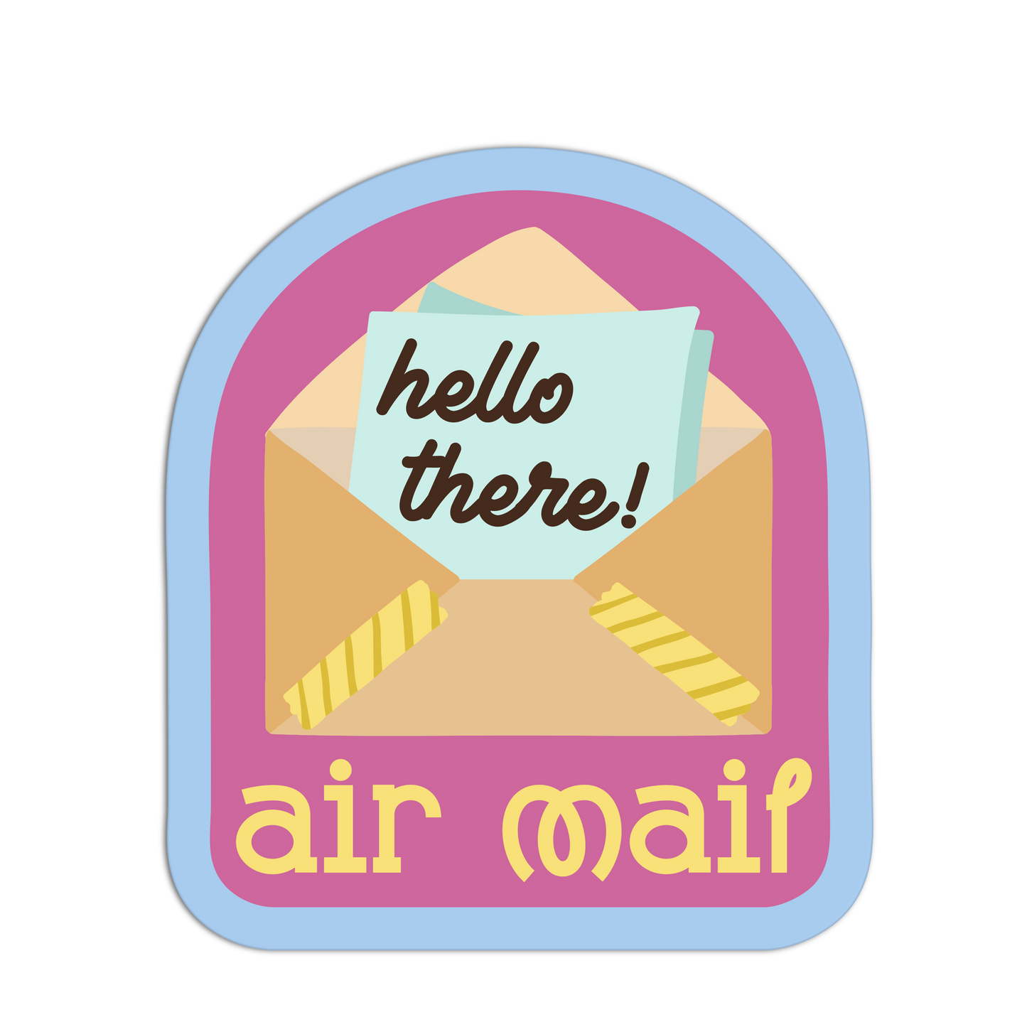 Hello There! Air Mail Sticker