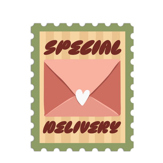 Special Delivery Stamp Mail Sticker