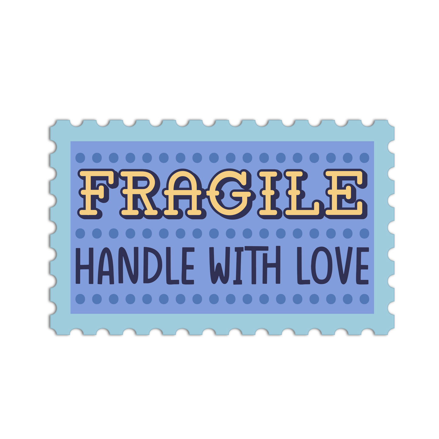 Fragile - Handle With Love Mail Sticker