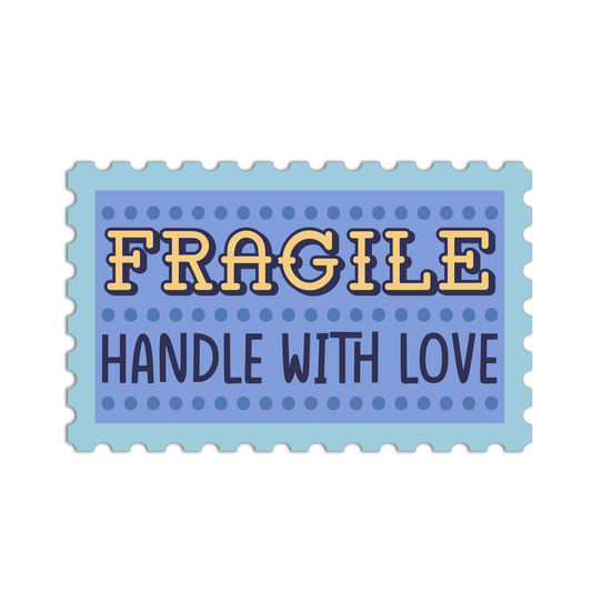 Fragile - Handle With Love Mail Sticker