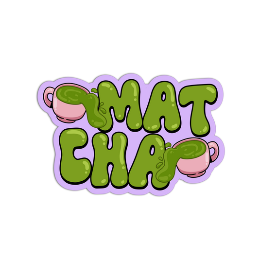 Spilling Matcha - Matcha Stickers