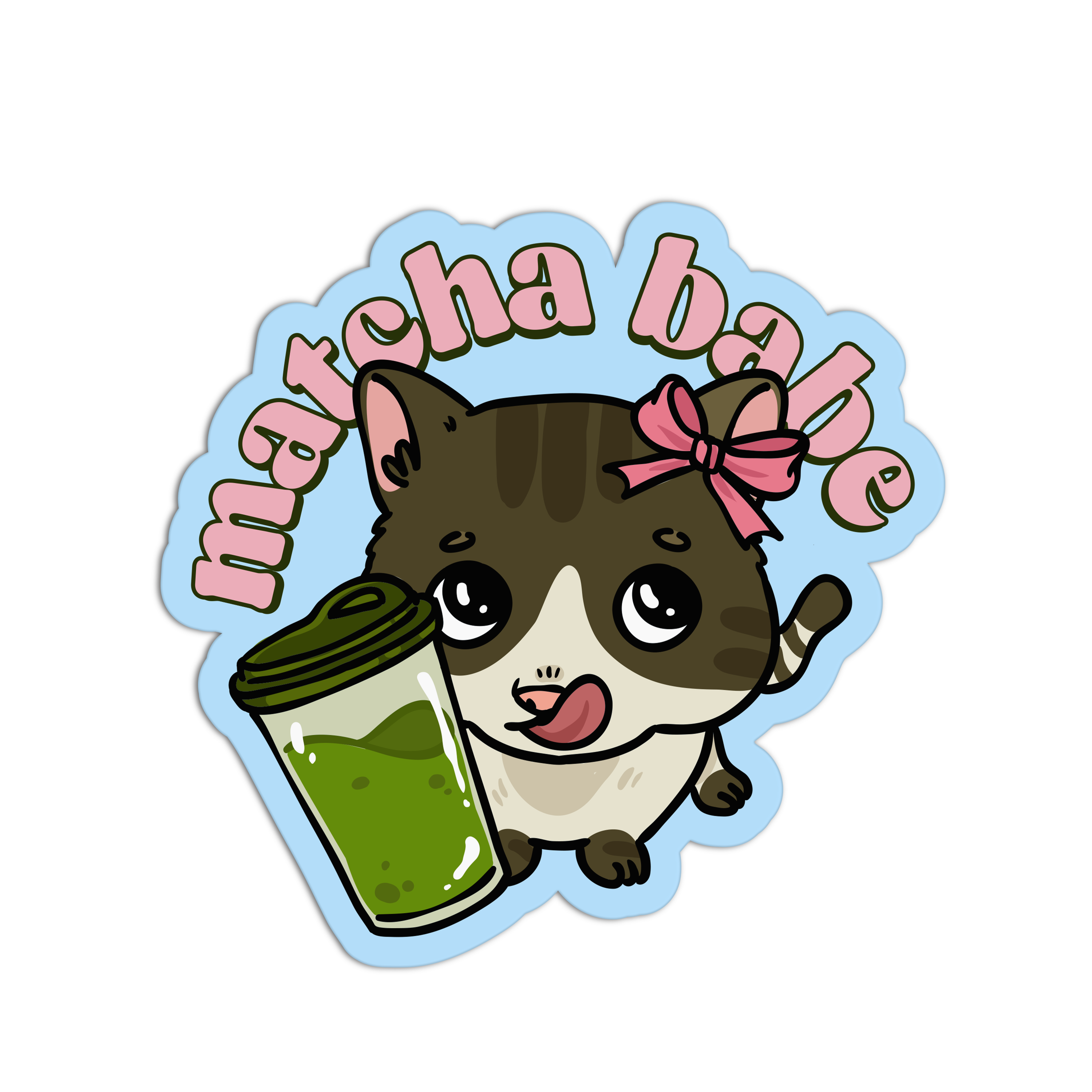 Matcha Babe Cat - Matcha Stickers – The Stkr Store