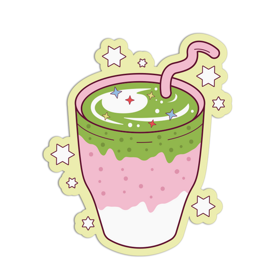 Iced Latte Matcha Theme Sticker