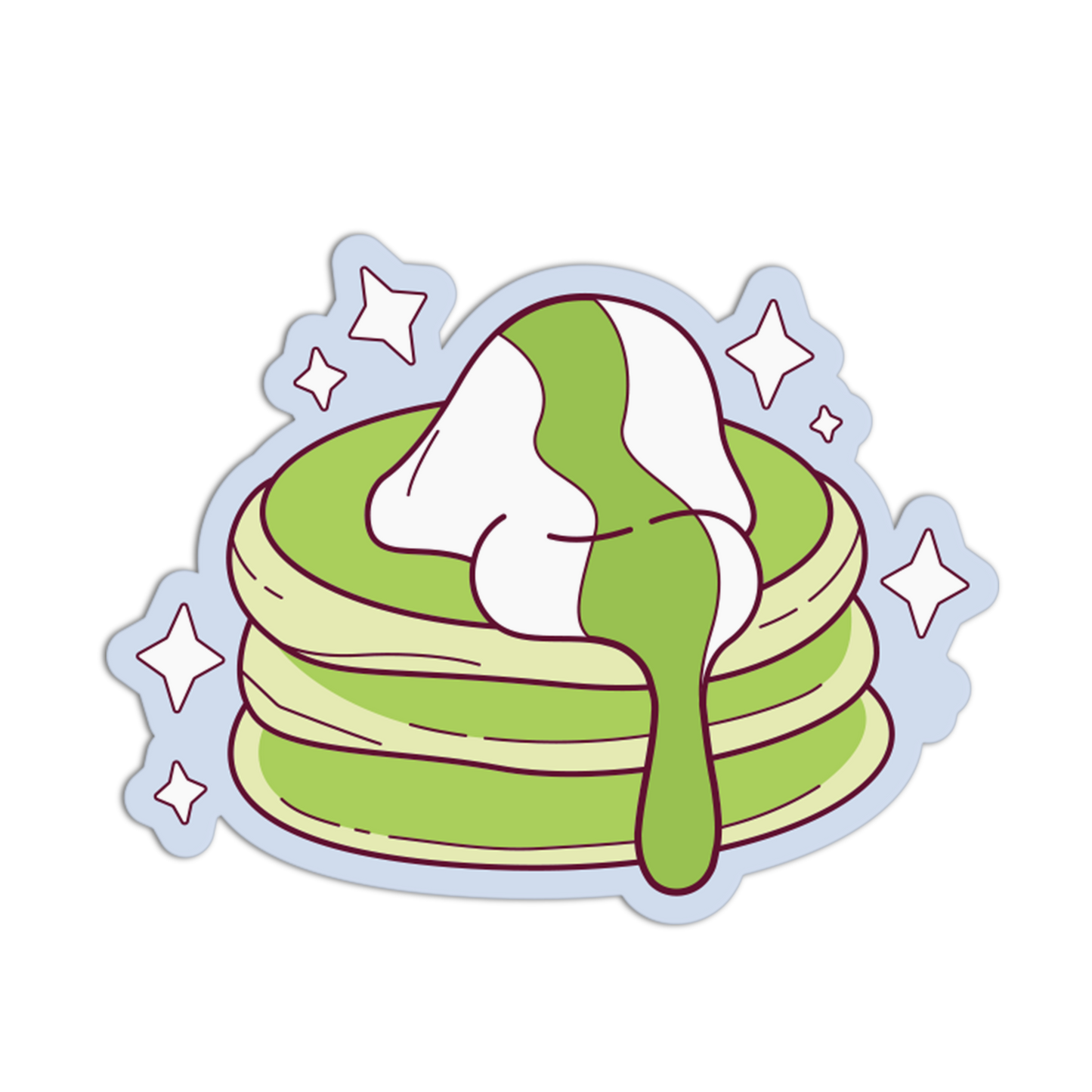 Fluffy Pancakes Matcha Theme Sticker