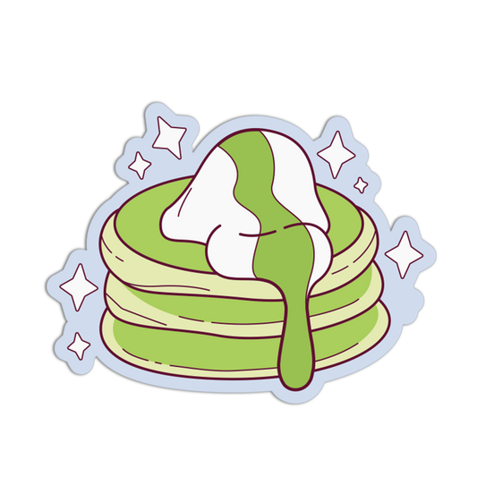 Fluffy Pancakes Matcha Theme Sticker