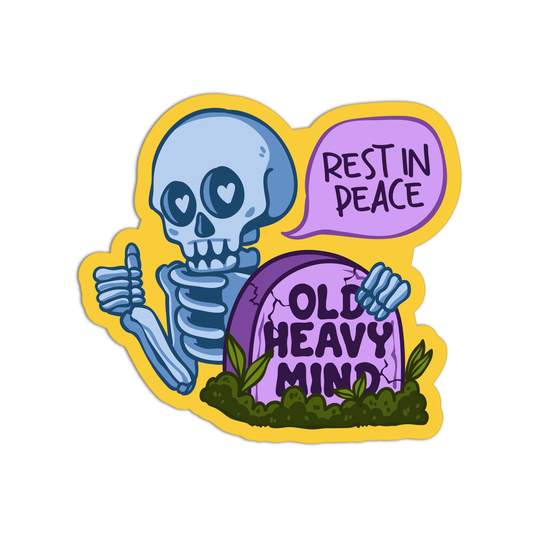 Rest In Peace Old Heavy Mind Health Stickers