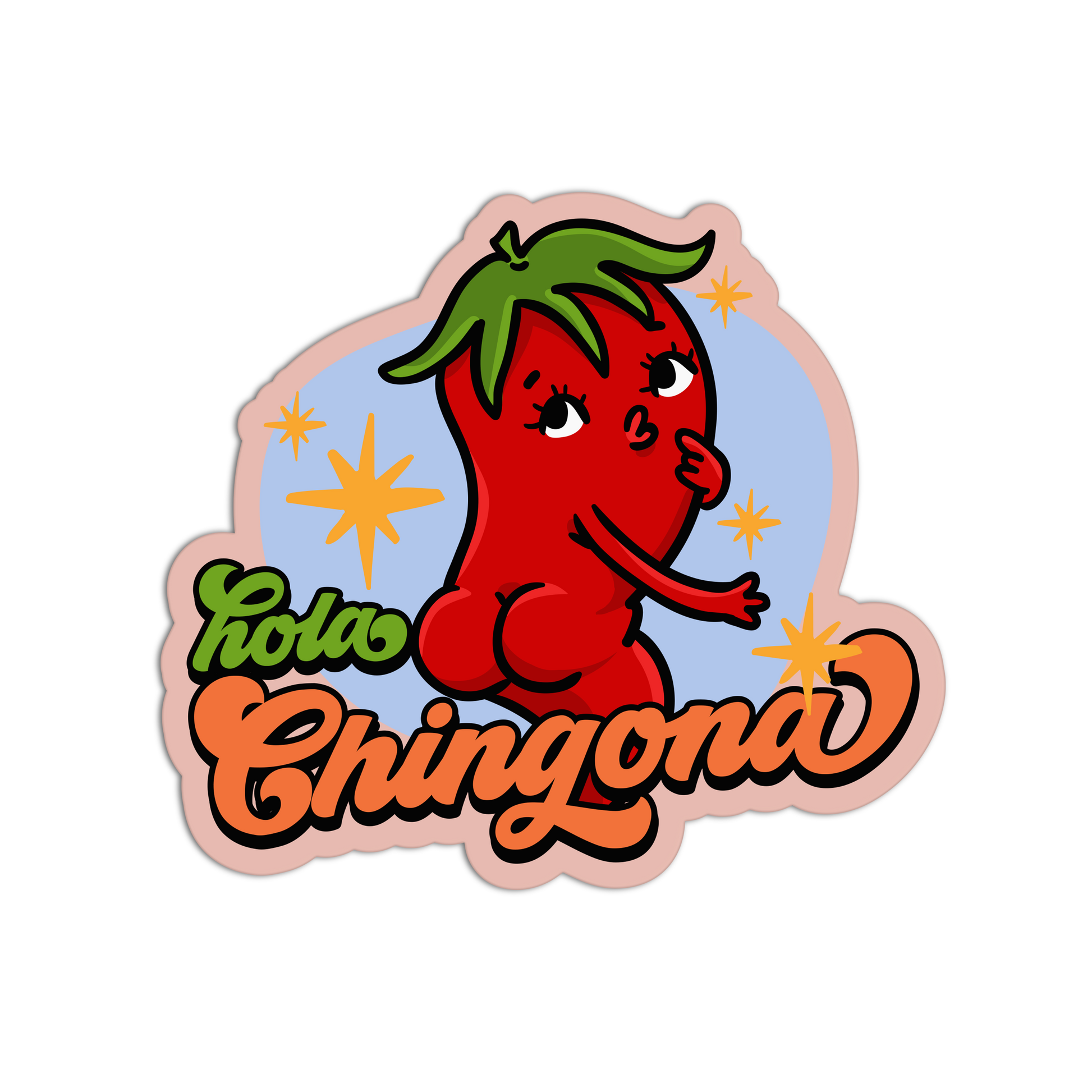 Hola Chingona - Mexican Tray Sticker - The Stkr Store