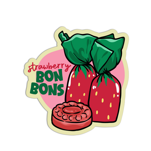 Strawberry Bon Bons - Mexican Tray Sticker - The Stkr Store