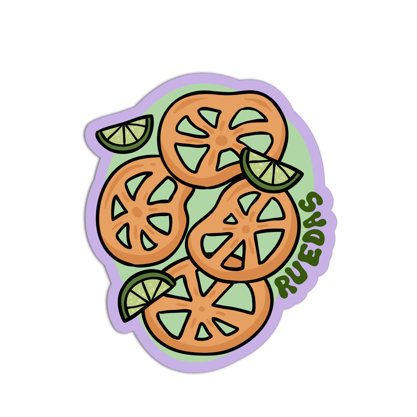 Ruedas con Limón - Mexican Tray Sticker - The Stkr Store