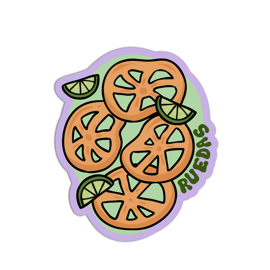 Ruedas con Limón - Mexican Tray Sticker - The Stkr Store
