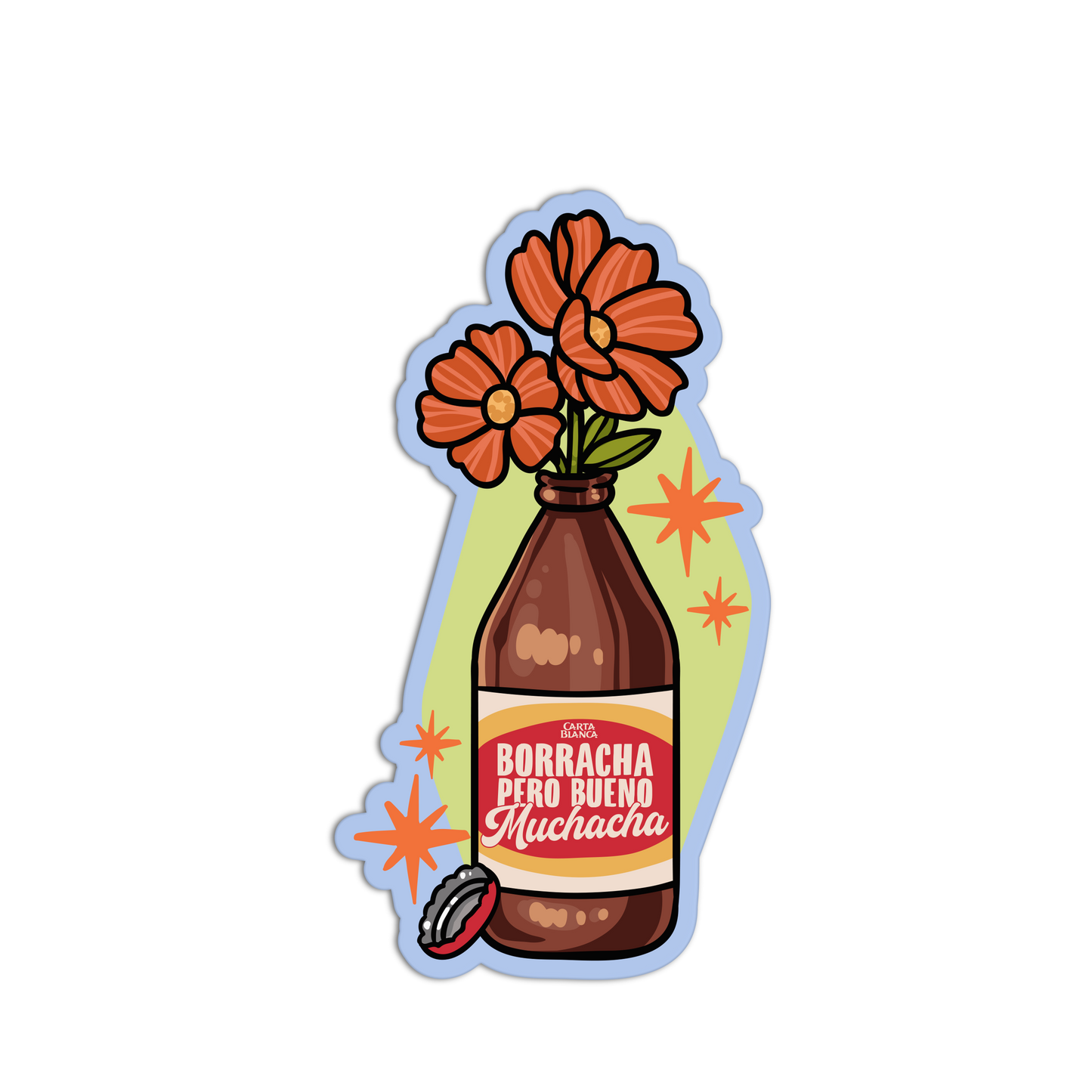 Borracha Pero Bueno - Mexican Tray Sticker - The Stkr Store