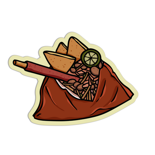 Savory Street Snacks - Mexican Tray Sticker - The Stkr Store