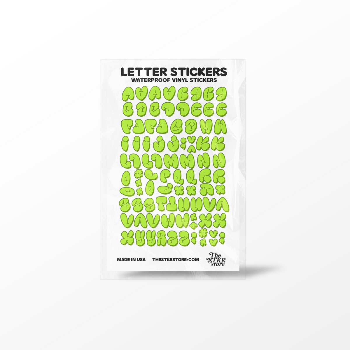 Letter Alphabet Sticker Sheet