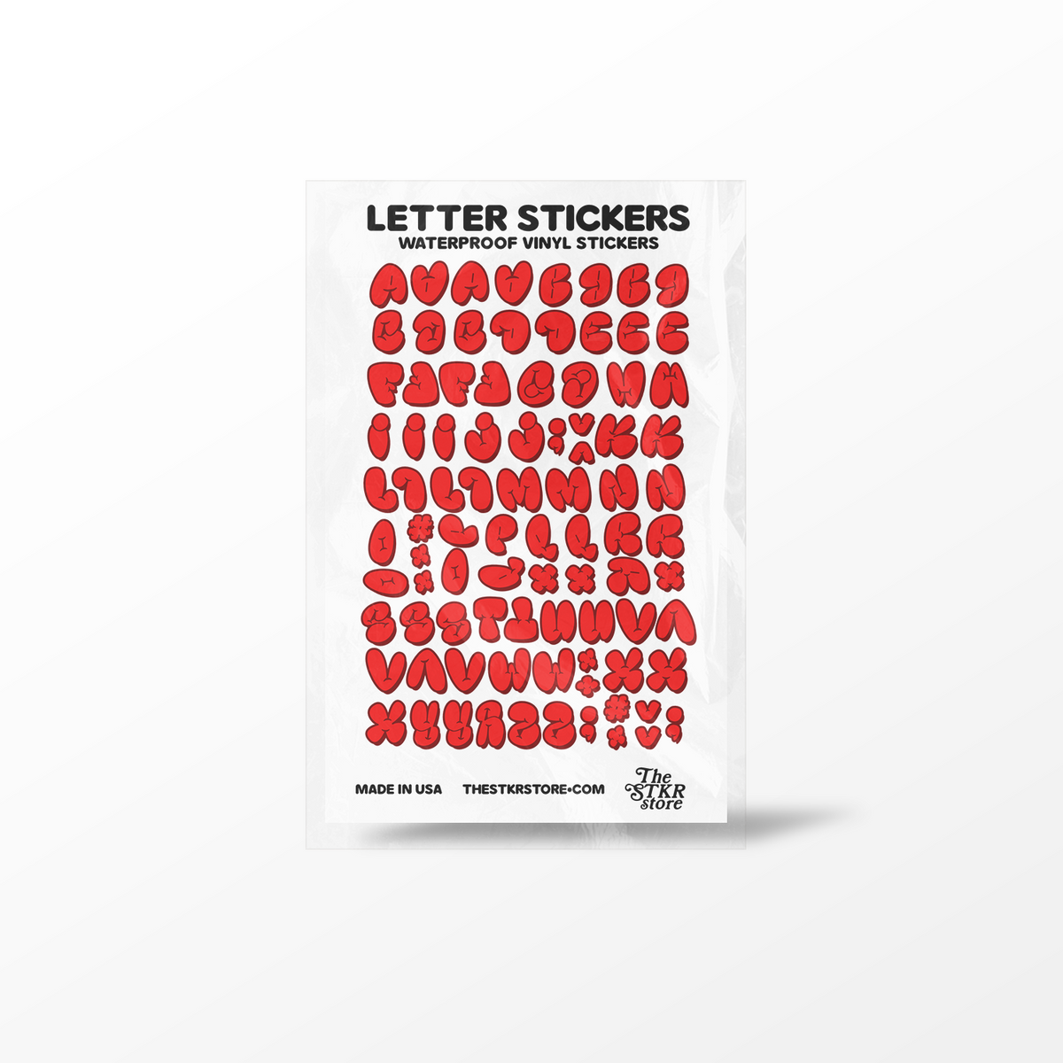 Letter Alphabet Sticker Sheet