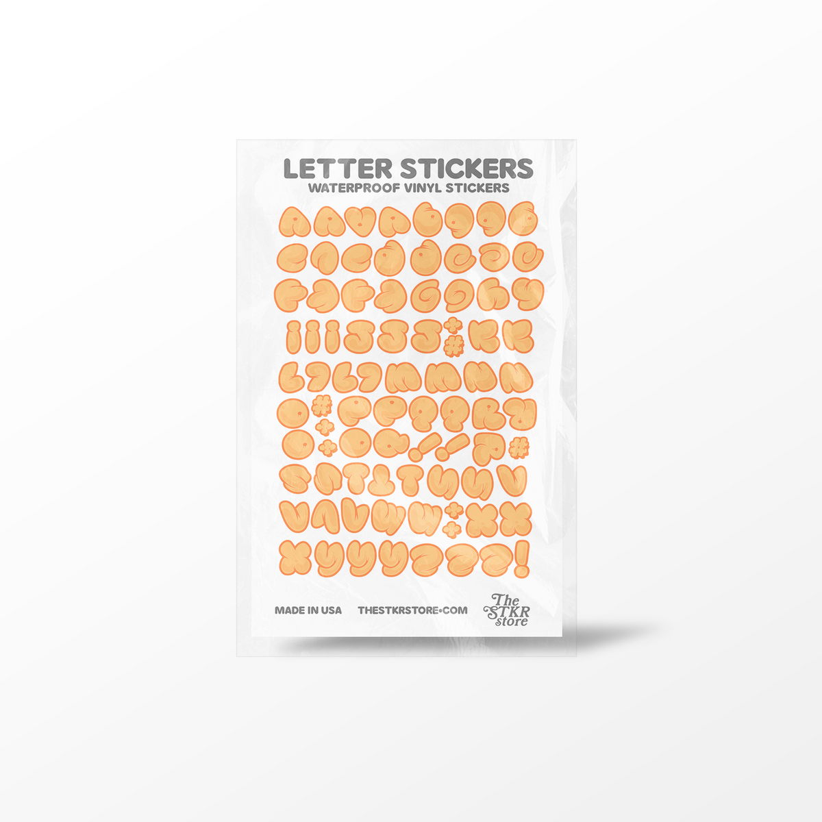 Letter Alphabet Sticker Sheet