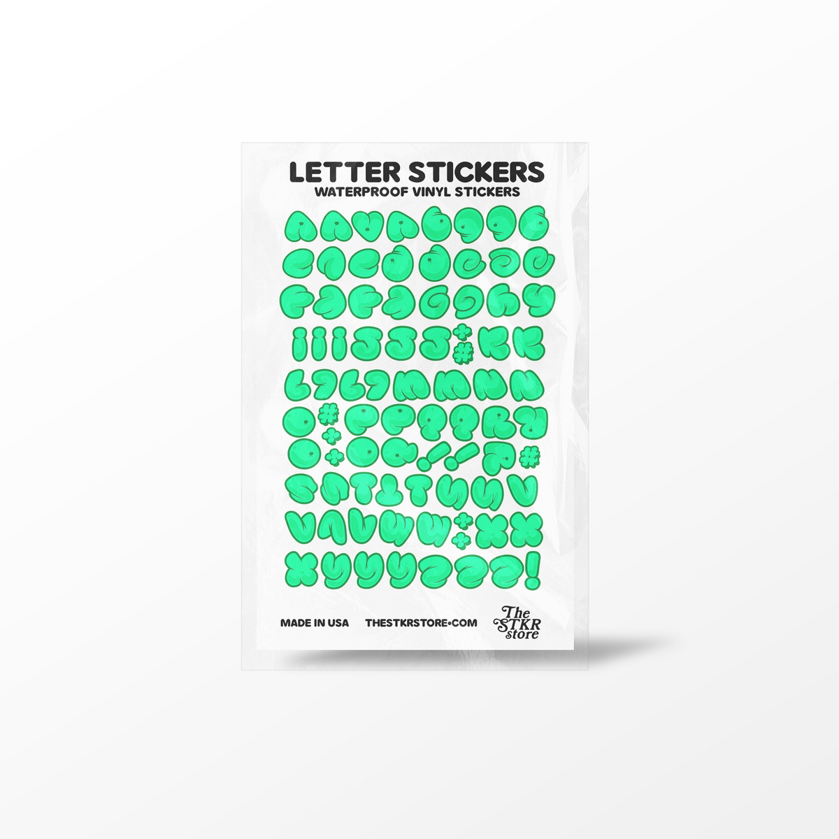 Letter Alphabet Sticker Sheet