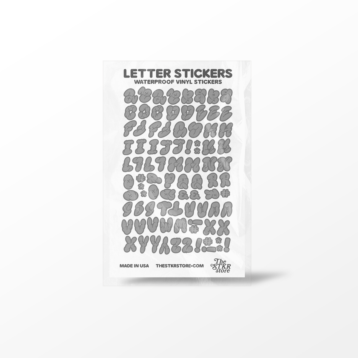 Letter Alphabet Sticker Sheet