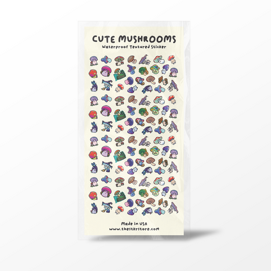 Cute Mushrooms Sticker Sheet