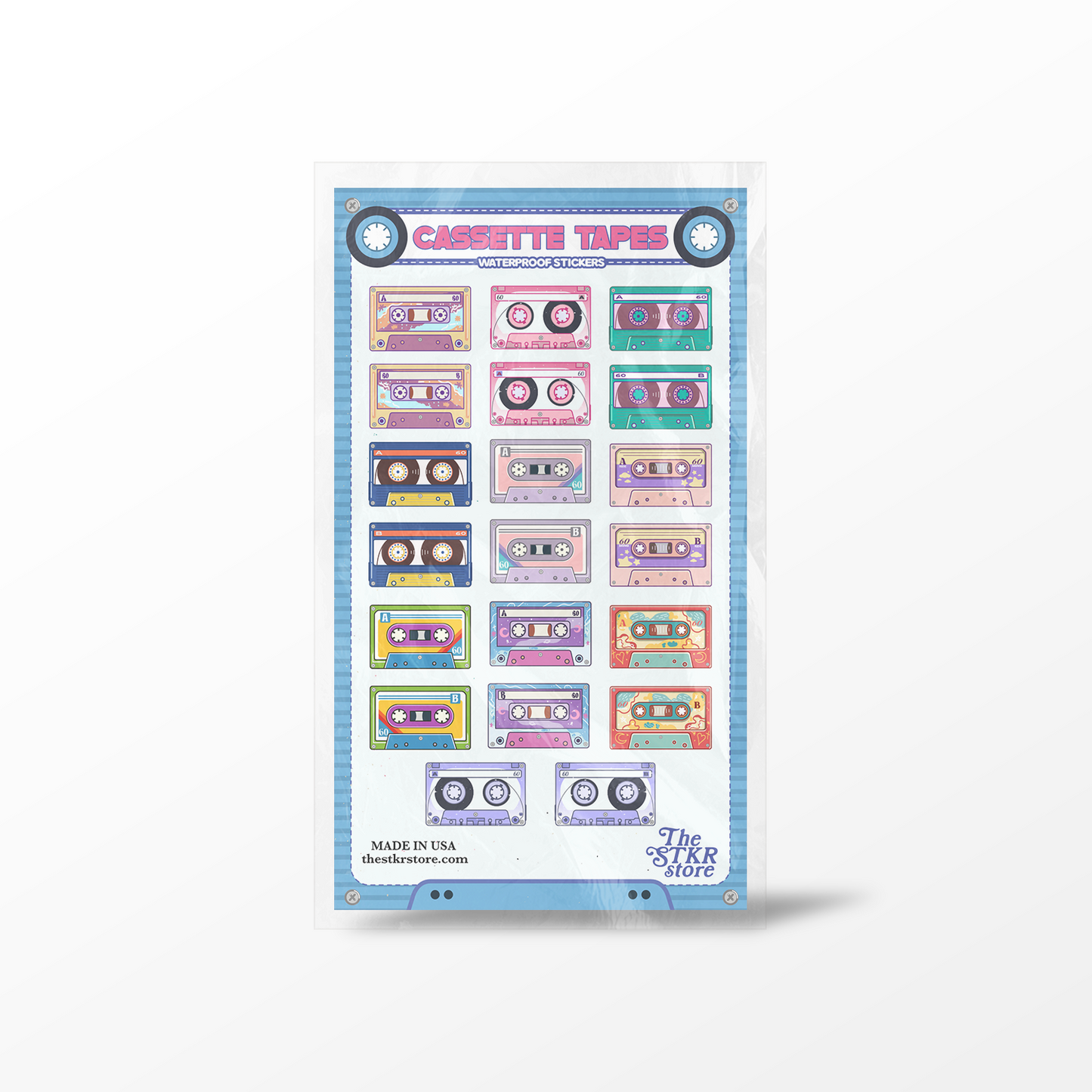 Cassette Tapes Sticker Sheet