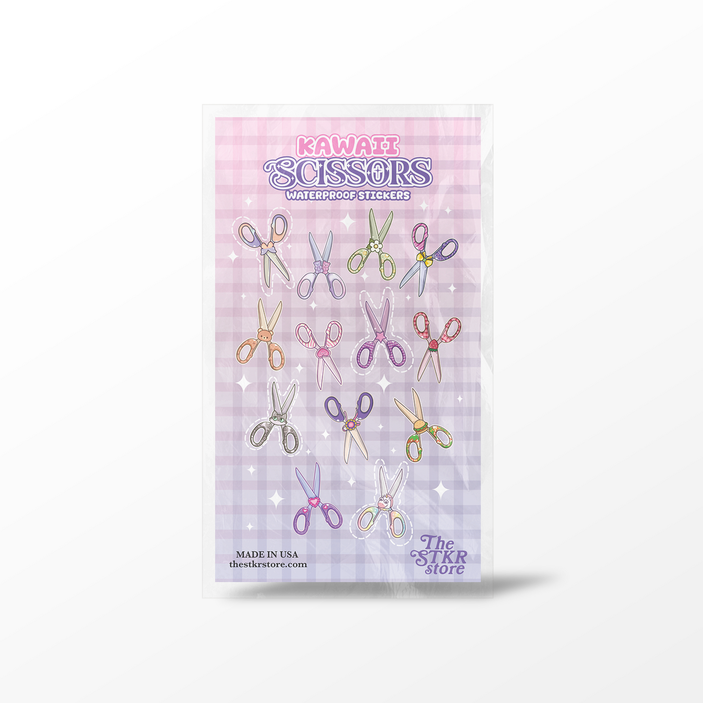 Kawaii Scissors Sticker Sheet