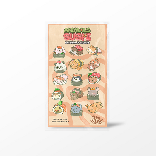 Animals Sushi Sticker Sheet