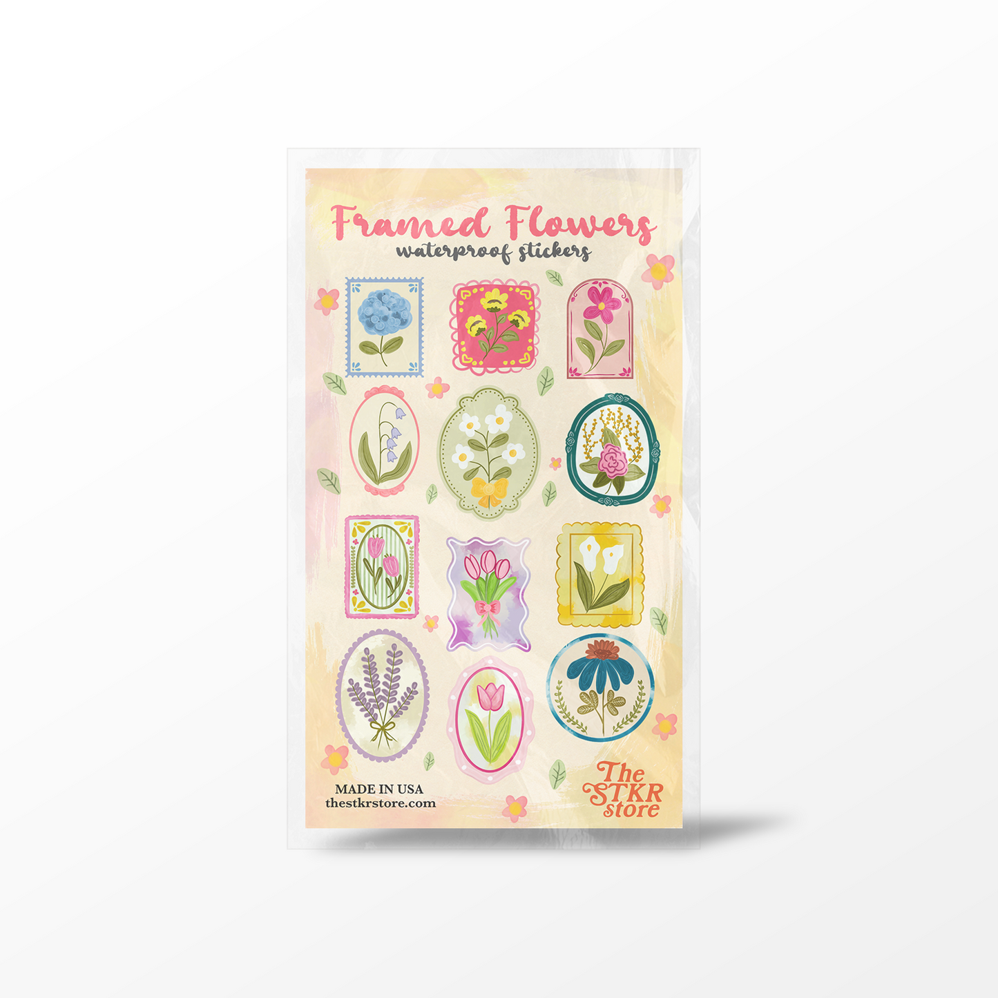 Framed Flowers Sticker Sheet