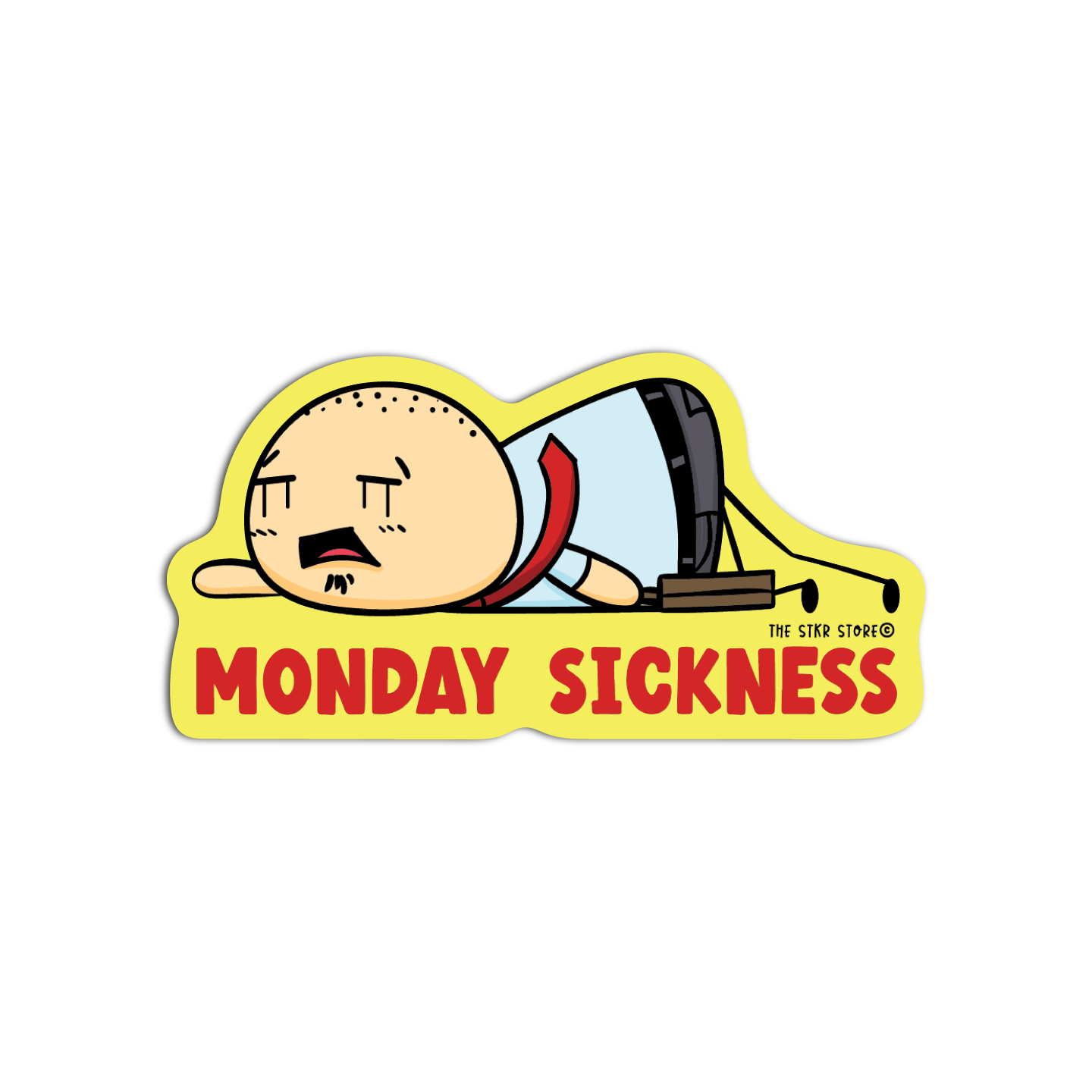 Monday Sickness Sean Potato Funny Sticker