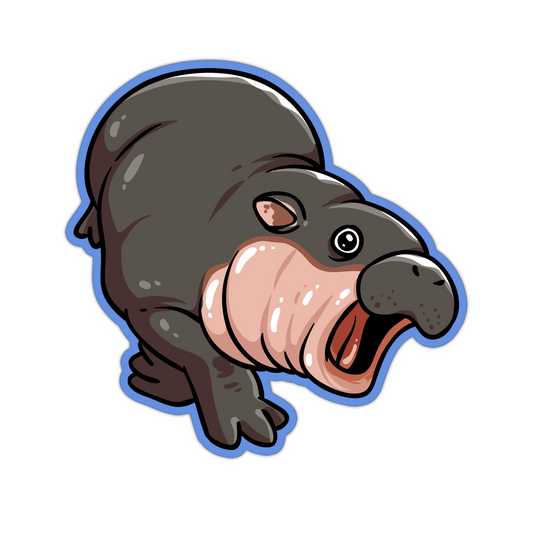 Moo Deng Mouth Open Sticker