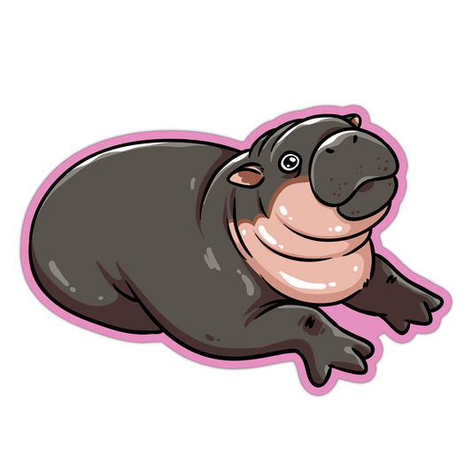 Moo Deng Sitting Sticker