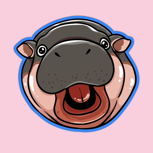Moo Deng Face  Sticker