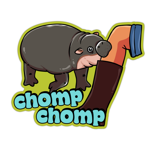 Moo Deng Chomp Chomp Sticker