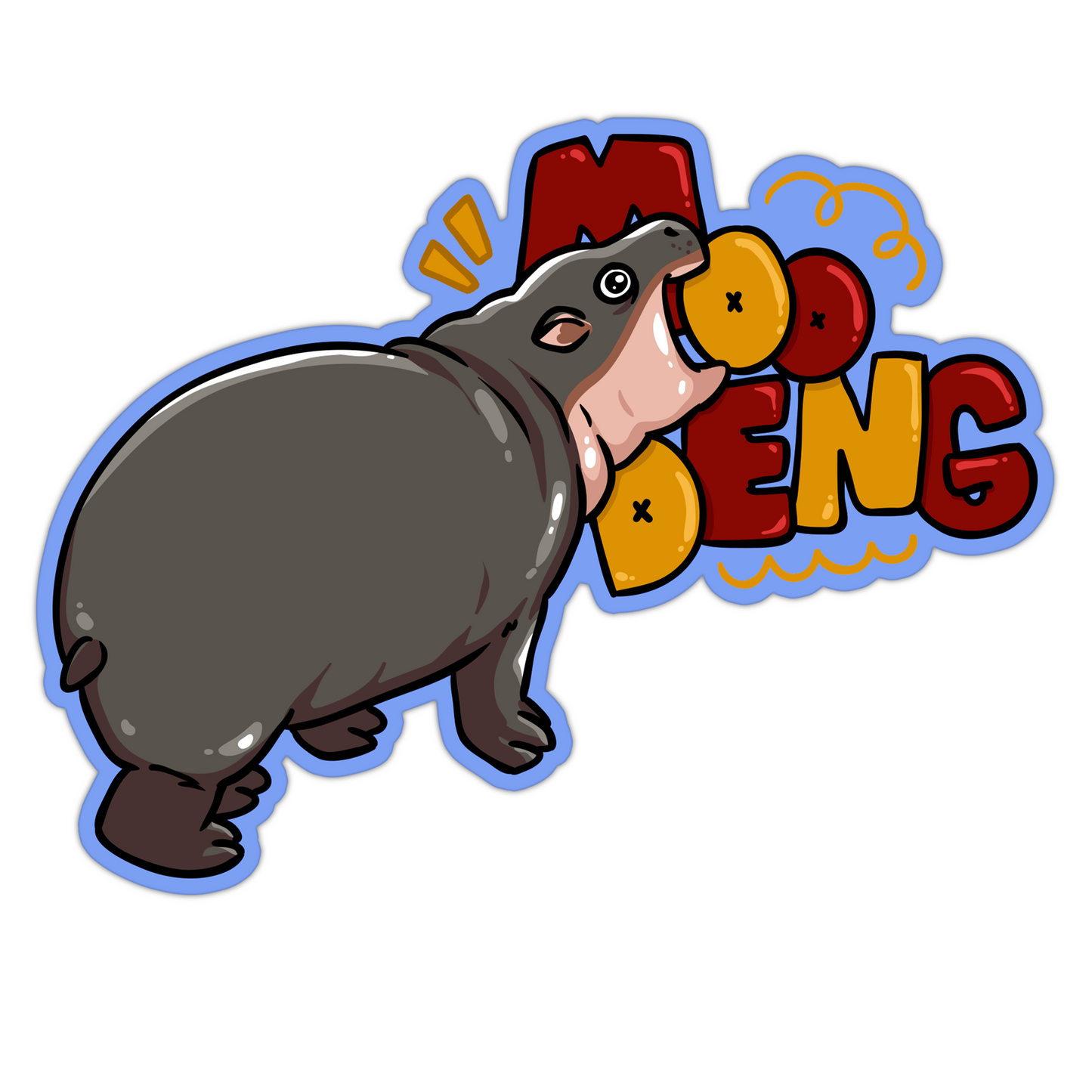 Moo Deng Bite Sticker – The Stkr Store