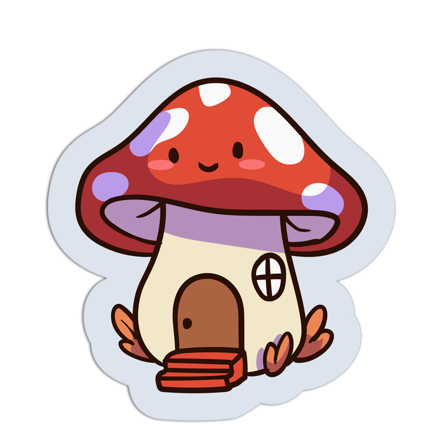 Red Cap Home Mushroom Sticker - The Stkr Store