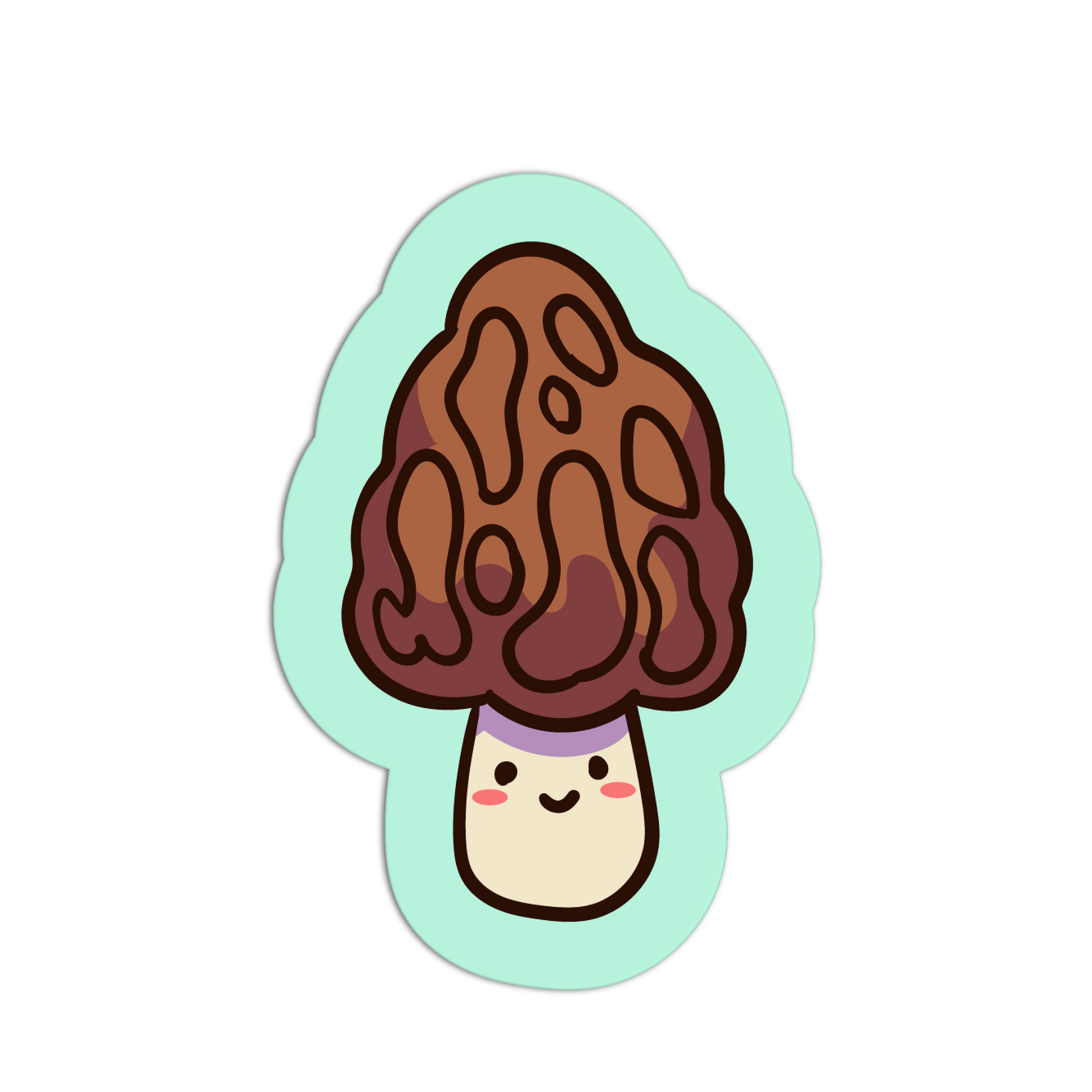 Morel Buddy Mushroom Sticker - The Stkr Store