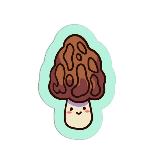 Morel Buddy Mushroom Sticker - The Stkr Store