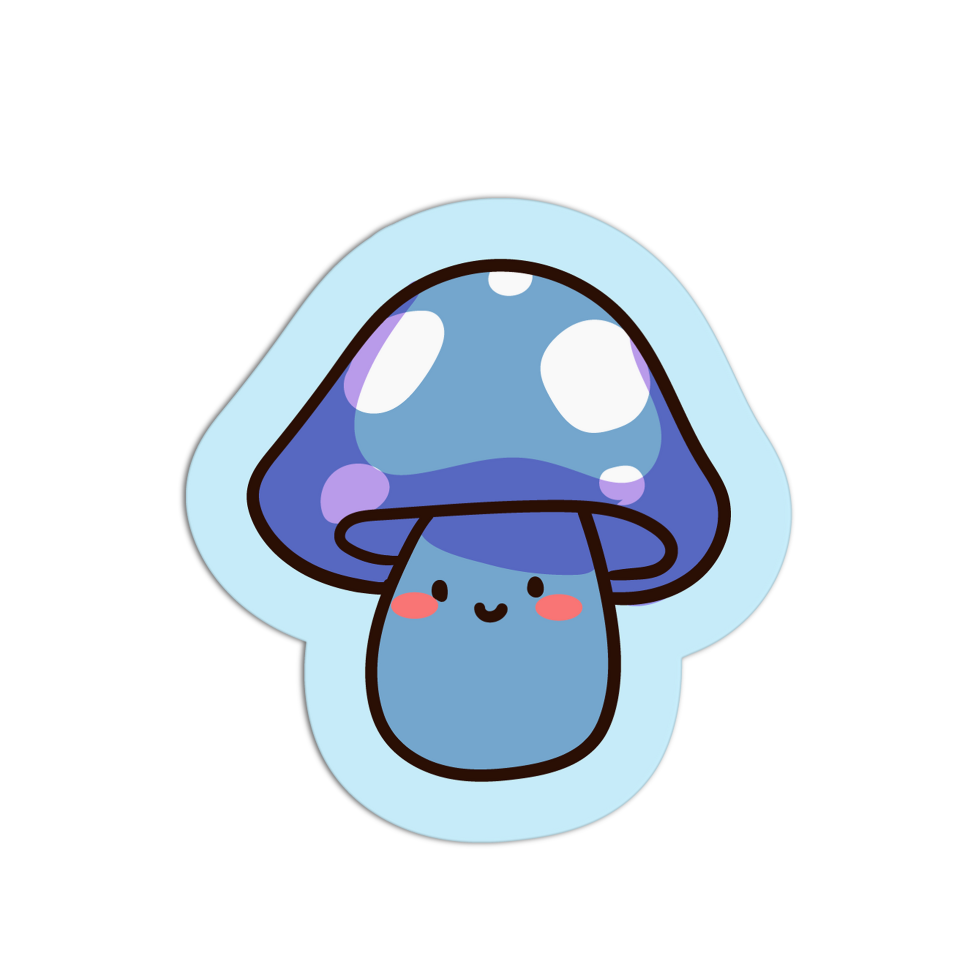 Blue Sky Mushroom Sticker - The Stkr Store