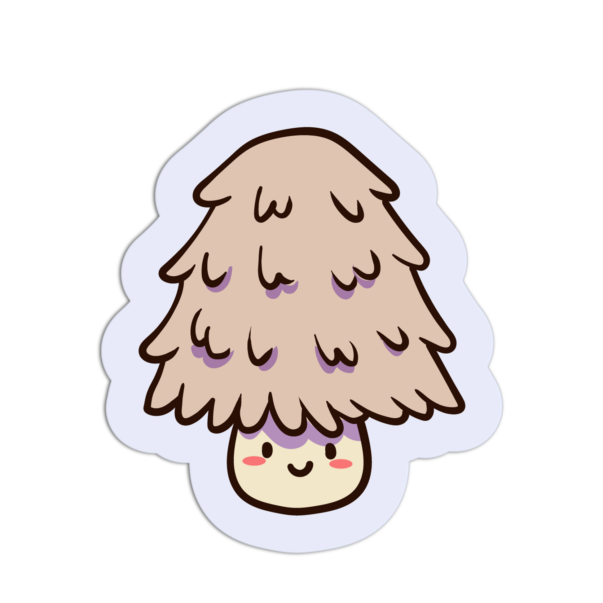 Shaggy Mane Sweetie Mushroom Sticker - The Stkr Store