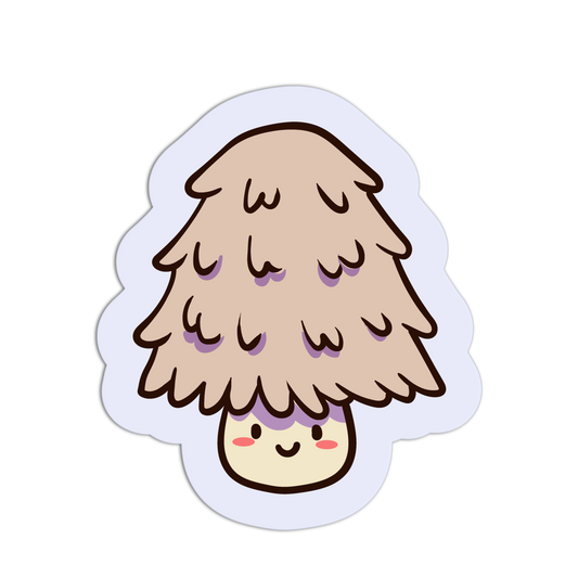 Shaggy Mane Sweetie Mushroom Sticker - The Stkr Store
